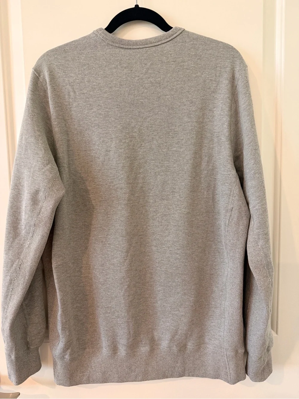 Baseballism Unisex Medium Gray Flag Man Crewneck Sweatshirt
